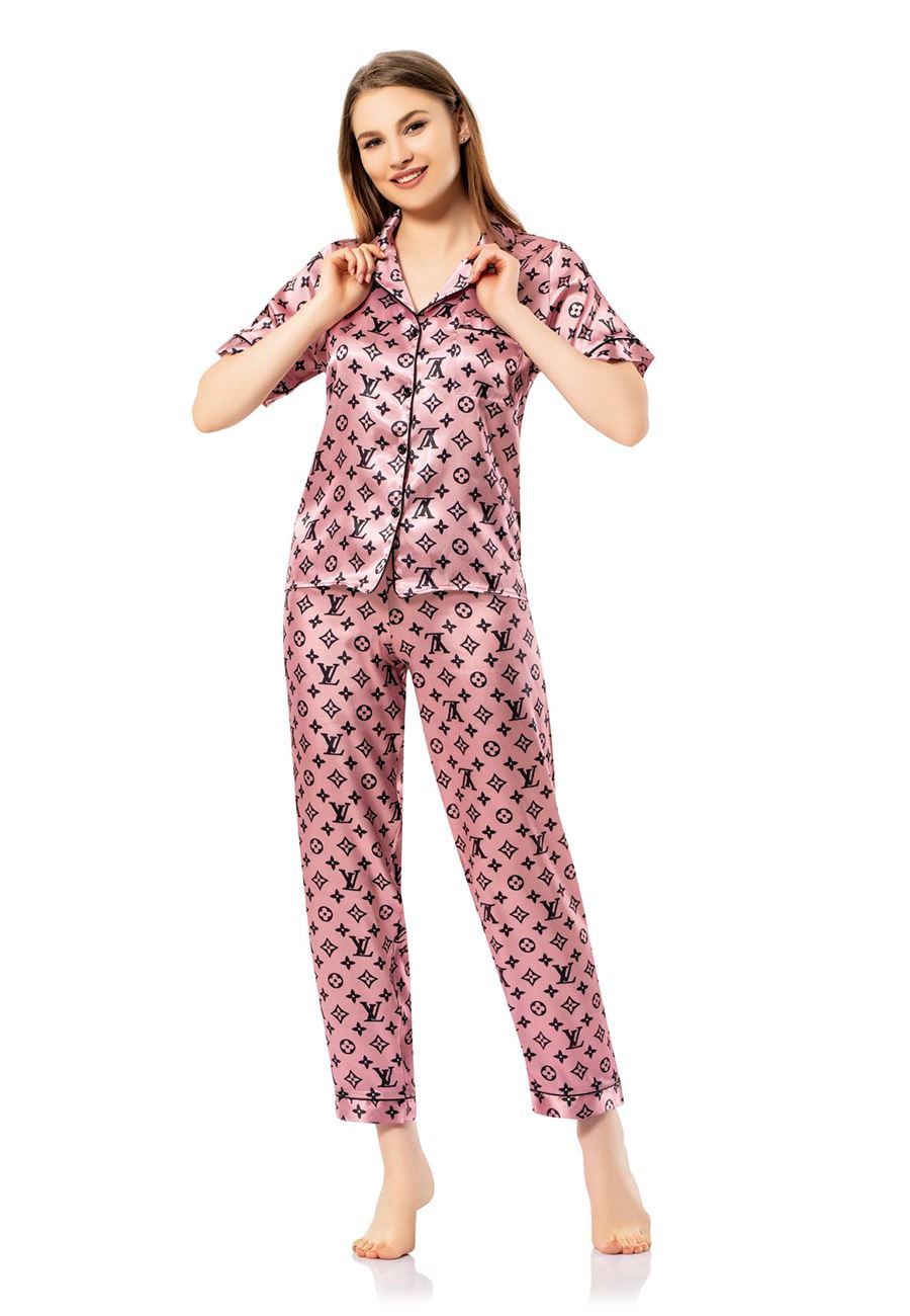 Vip Madame Kadın Desenli Kısa Kollu Pijama Takımı