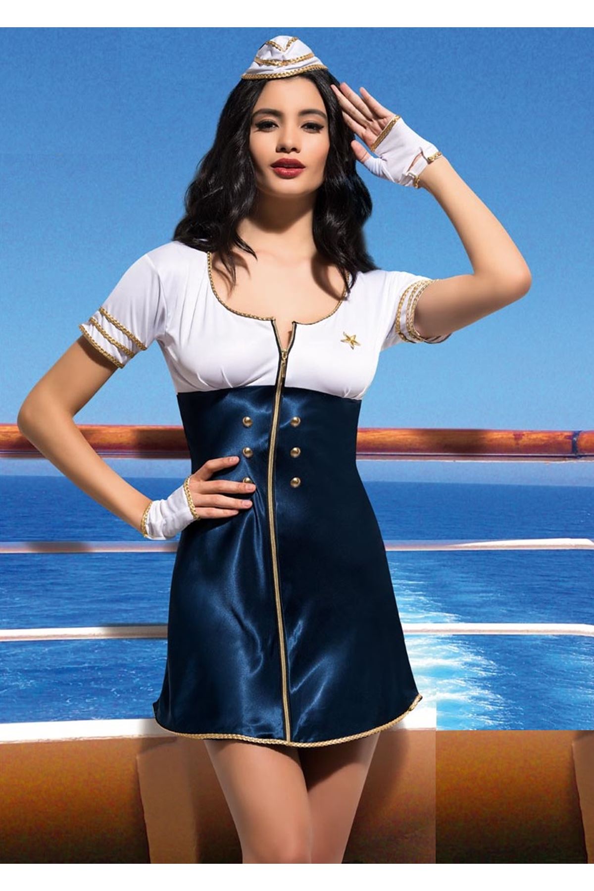 Vip Madame Kadın Fantazi Denizci Kostüm