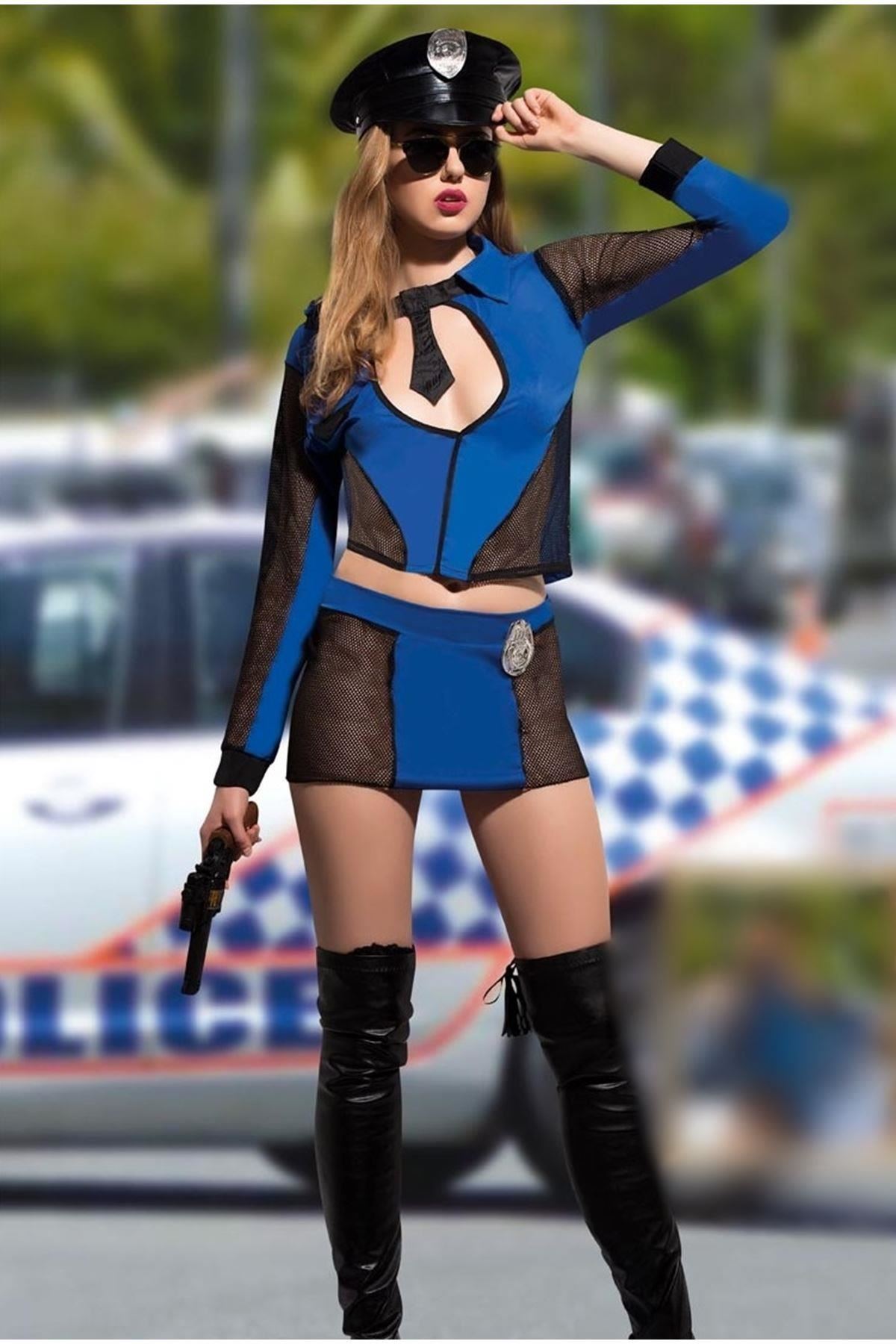 Vip Madame Kadın Fantezi Polis Kostüm