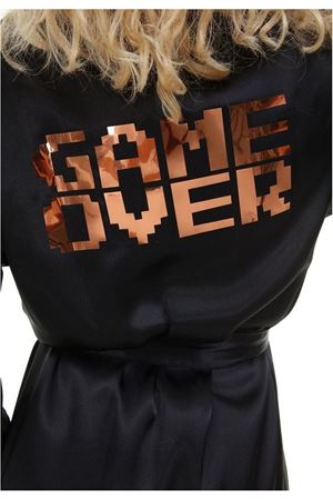 Asimod Kadın Game Over Baskılı Kısa Saten Sabahlık