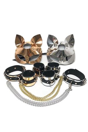 Vip Madame Fantezi Maske Kelepçe Boyunluk