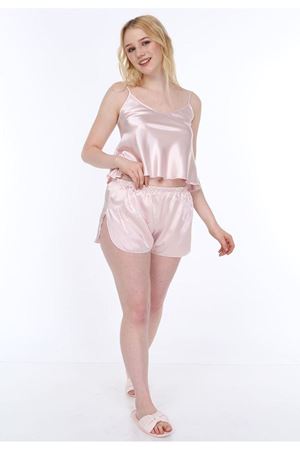 Asimod Kadın İnce Askılı Saten Babydoll