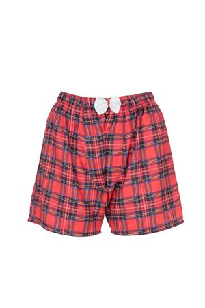 Vip Madame Erkek Ekoseli Noel Saten Boxer