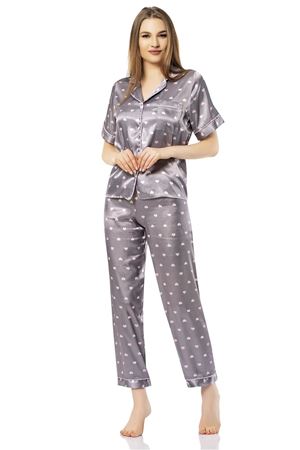 Vip Madame Kadın Desenli Kısa Kollu Pijama Takımı