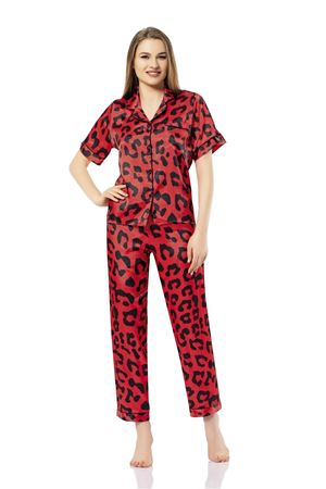 Vip Madame Kadın Desenli Kısa Kollu Pijama Takımı