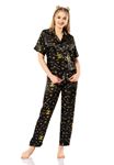 Vip Madame Kadın Desenli Kısa Kollu Pijama Takımı