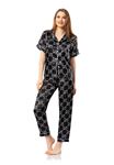 Vip Madame Kadın Desenli Kısa Kollu Pijama Takımı