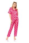 Vip Madame Kadın Desenli Kısa Kollu Pijama Takımı