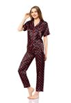 Vip Madame Kadın Desenli Kısa Kollu Pijama Takımı
