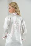 Asimod 3 Parça Bride Çeyizlik Saten Pijama Takımı