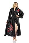 Vip Madame Kadıın Baskılı Saten Kimono