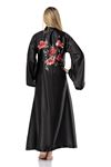 Vip Madame Kadıın Baskılı Saten Kimono
