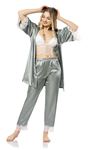 Vip Madame Kadın 4'Lü Saten Pijama Takım Set